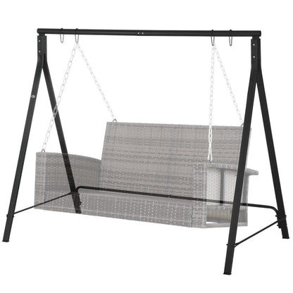 Outsunny Steel Frame Multi-Swing Seat Frame - Black 12