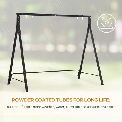 Outsunny Steel Frame Multi-Swing Seat Frame - Black 5
