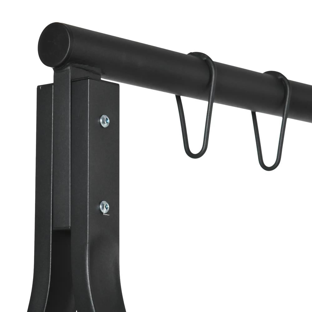 Outsunny Steel Frame Multi-Swing Seat Frame - Black 7