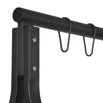 Outsunny Steel Frame Multi-Swing Seat Frame - Black 7