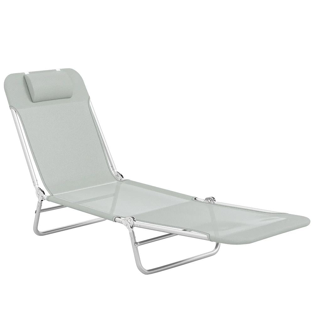 Outsunny Steel Frame Sun Lounger, with Reclining Back 11