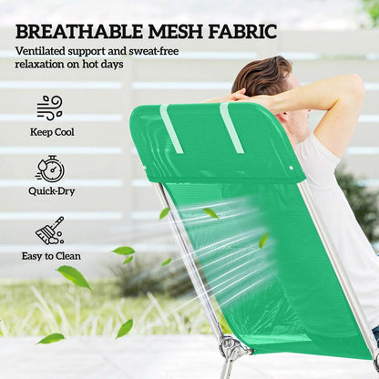Outsunny Steel Frame Sun Lounger, with Reclining Back 4