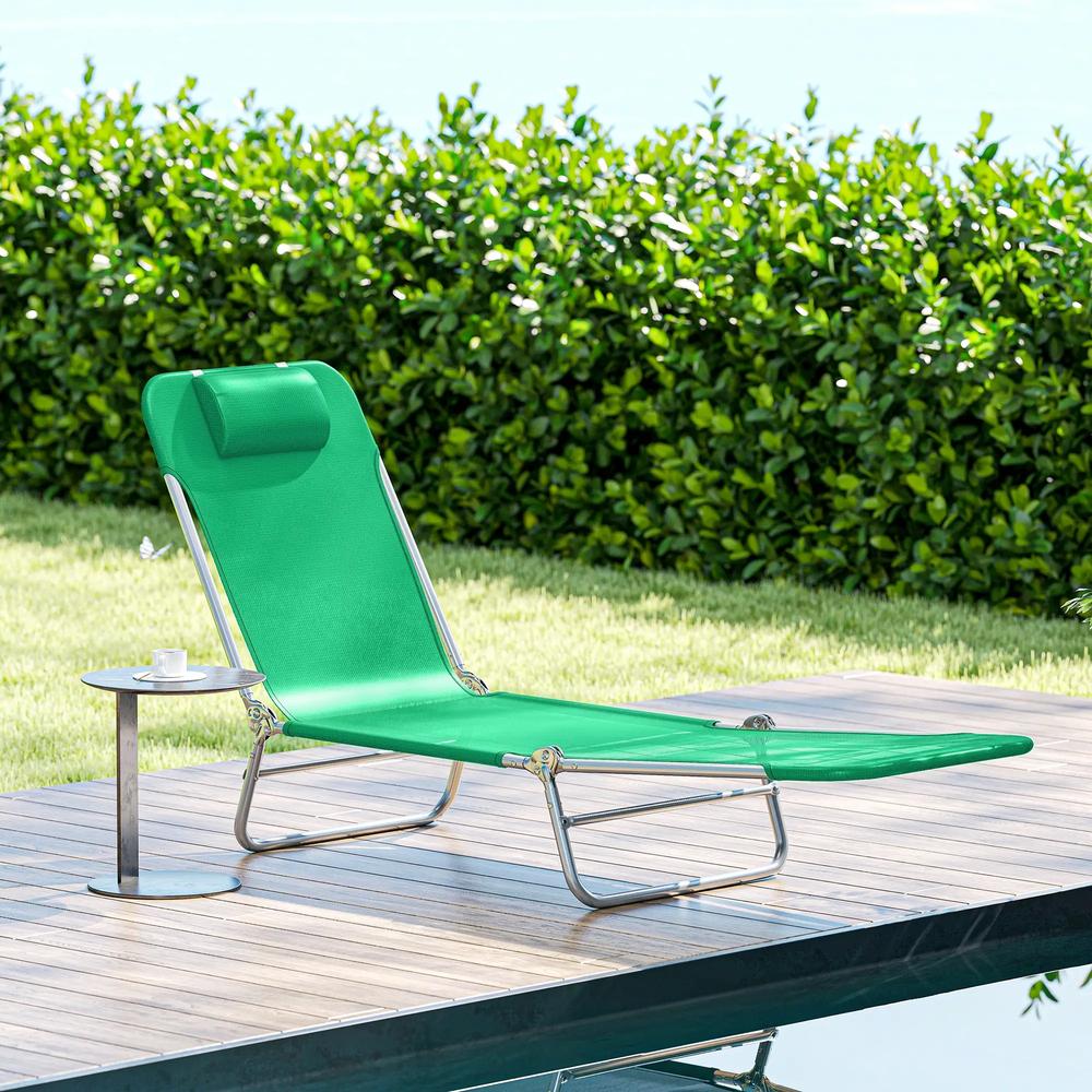 Outsunny Steel Frame Sun Lounger, with Reclining Back 8
