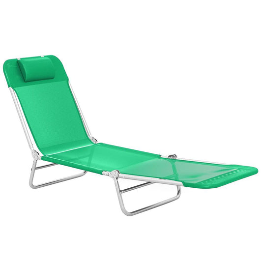 Outsunny Steel Frame Sun Lounger, with Reclining Back 
