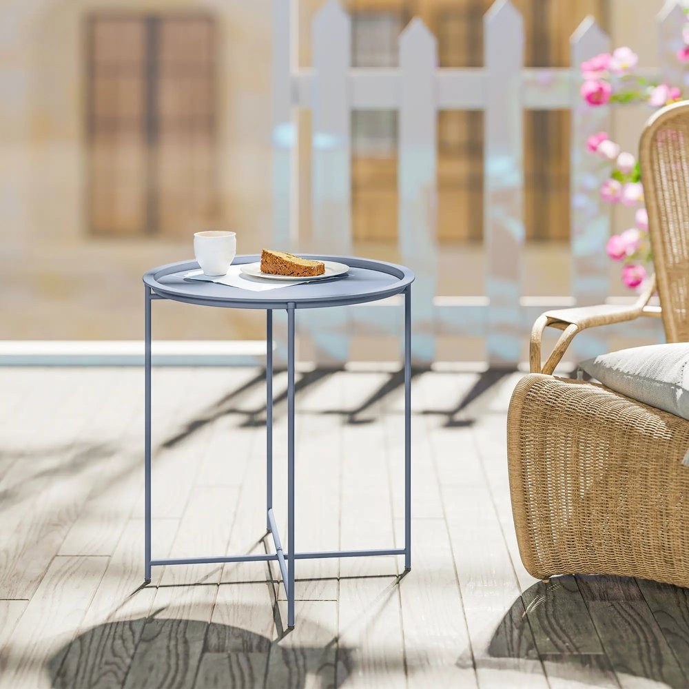 Outsunny Steel Removable Tray Top Garden Table 22