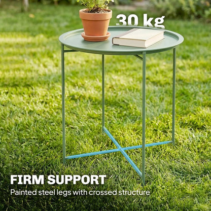 Outsunny Steel Removable Tray Top Garden Table 30
