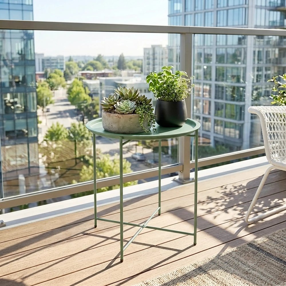 Outsunny Steel Removable Tray Top Garden Table 34