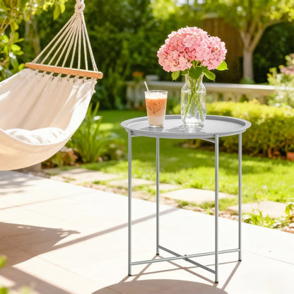 Outsunny Steel Removable Tray Top Garden Table 38
