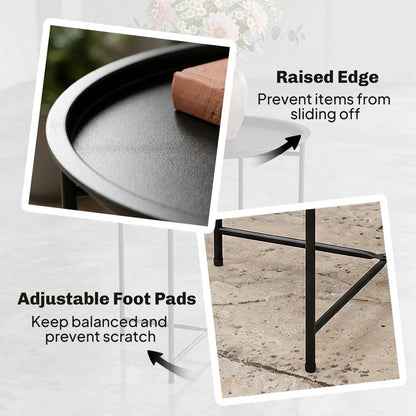 Outsunny Steel Removable Tray Top Garden Table 5
