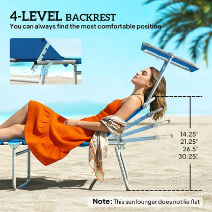 Outsunny Sun Lounger, with Adjustable Face Canopy 15