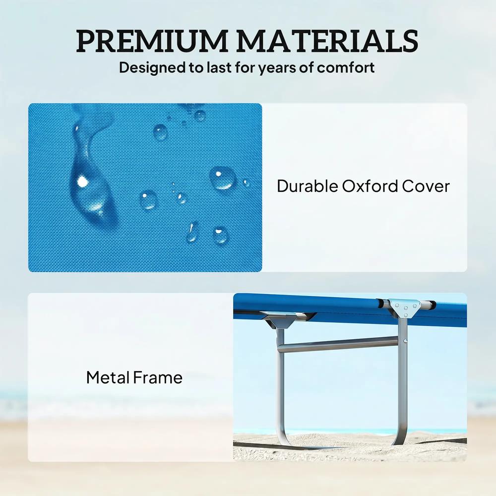Outsunny Sun Lounger, with Adjustable Face Canopy 18