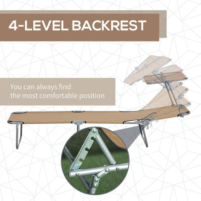 Outsunny Sun Lounger, with Adjustable Face Canopy 3