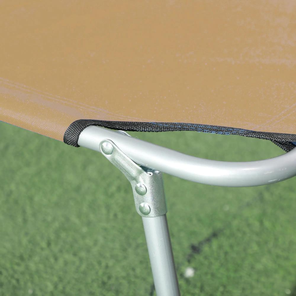 Outsunny Sun Lounger, with Adjustable Face Canopy 8