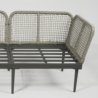 Outsunny Thee-Piece 'L' Rattan Sofa Set - Grey 10