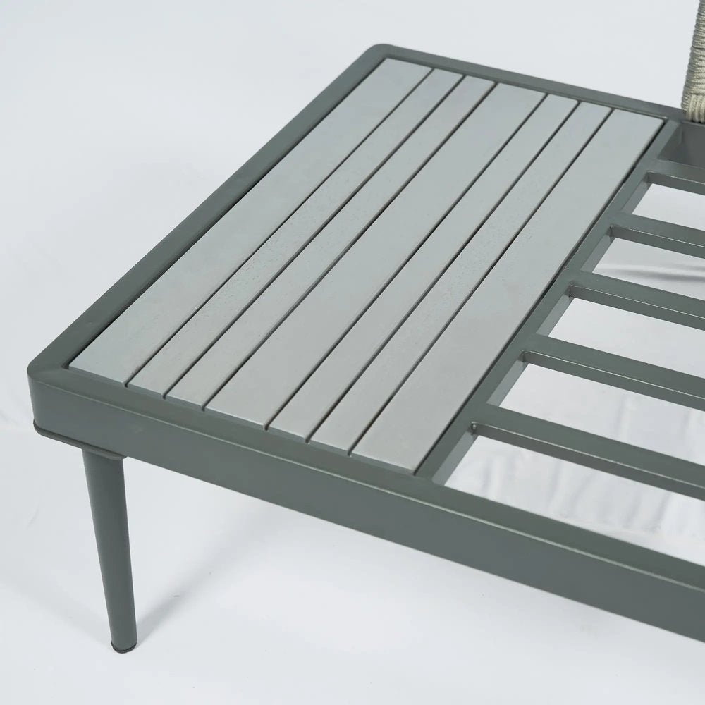 Outsunny Thee-Piece 'L' Rattan Sofa Set - Grey 9