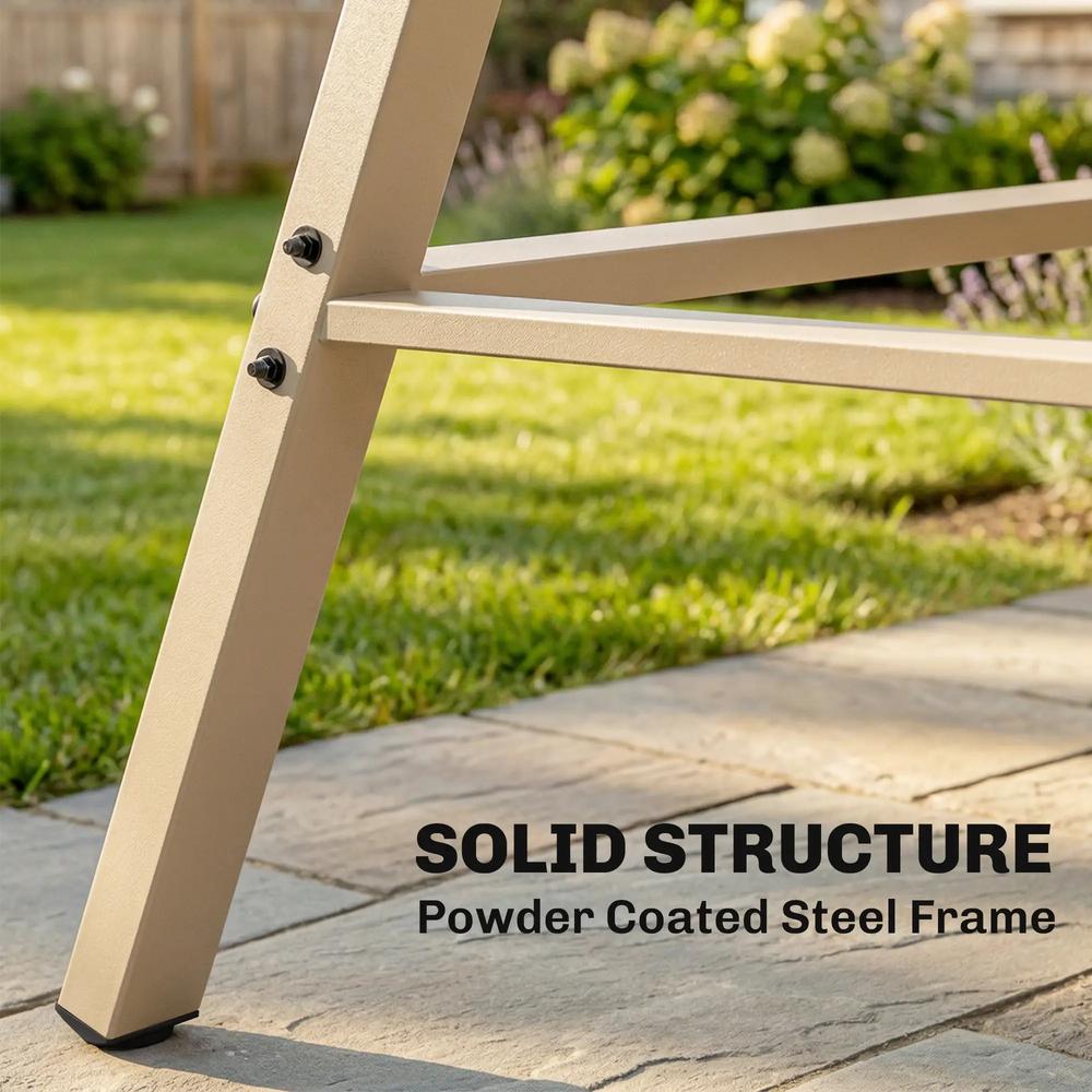 Outsunny Three-Seat Garden Swing Chair, with Adjustable Canopy 14