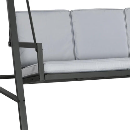 Outsunny Three-Seat Garden Swing Chair, with Adjustable Canopy 7