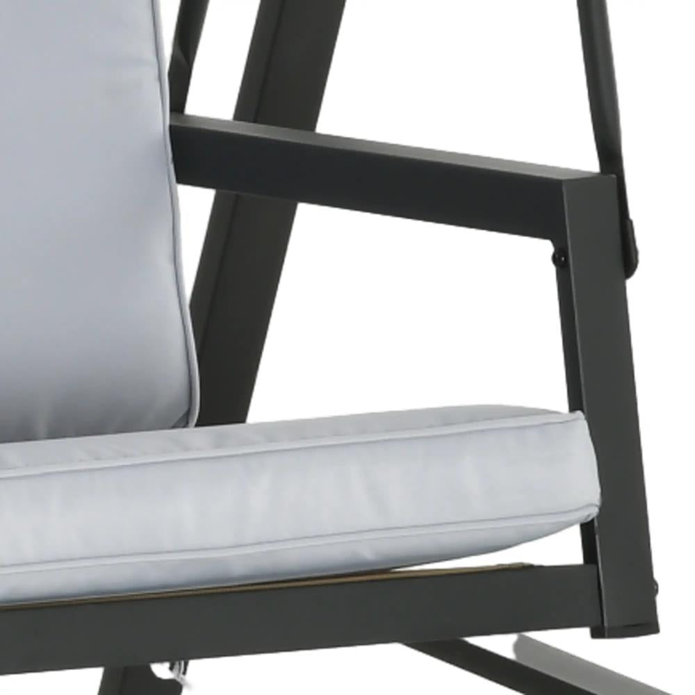 Outsunny Three-Seat Garden Swing Chair, with Adjustable Canopy 8