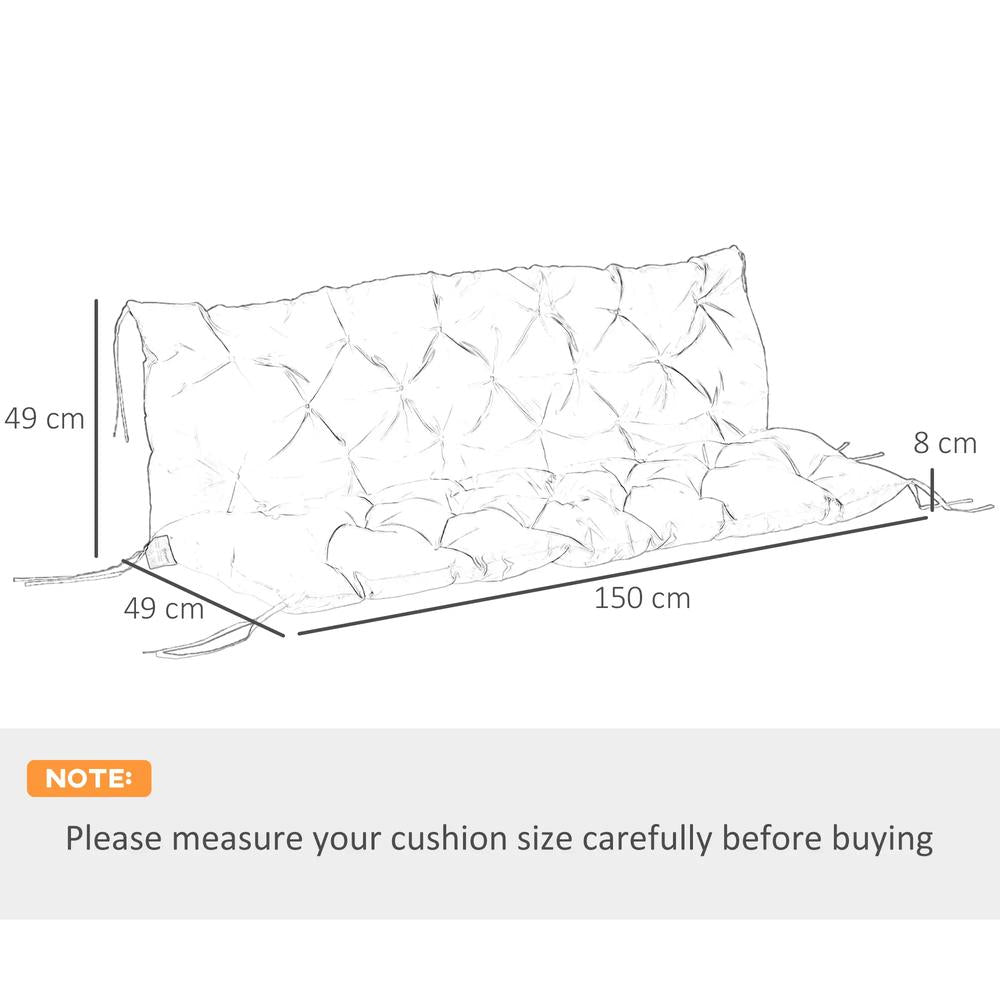 Outsunny Three-Seater Bench Cushion 13