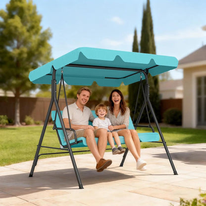 Outsunny Three-Seater Garden Swing Chair, with Adjustable Canopy 1