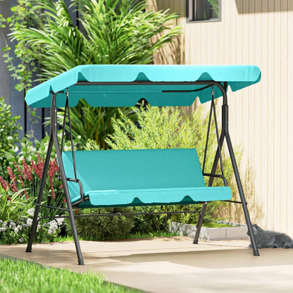 Outsunny Three-Seater Garden Swing Chair, with Adjustable Canopy 7
