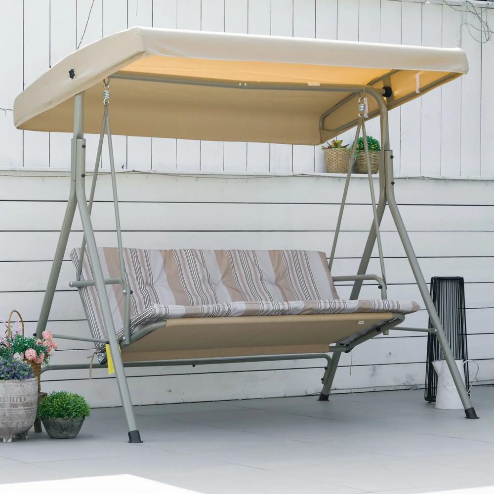 Outsunny Three-Seater Garden Swing Seat 12
