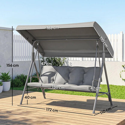 Outsunny Three-Seater Garden Swing Seat 2