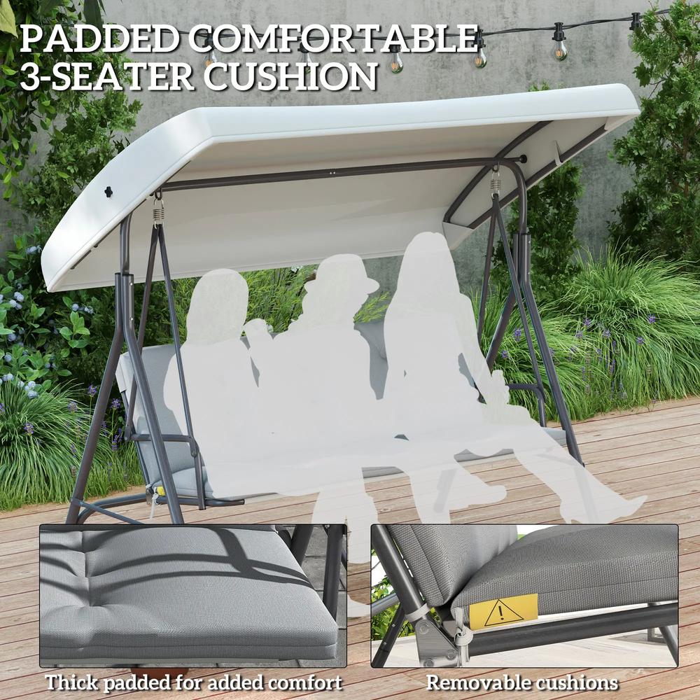 Outsunny Three-Seater Garden Swing Seat 27