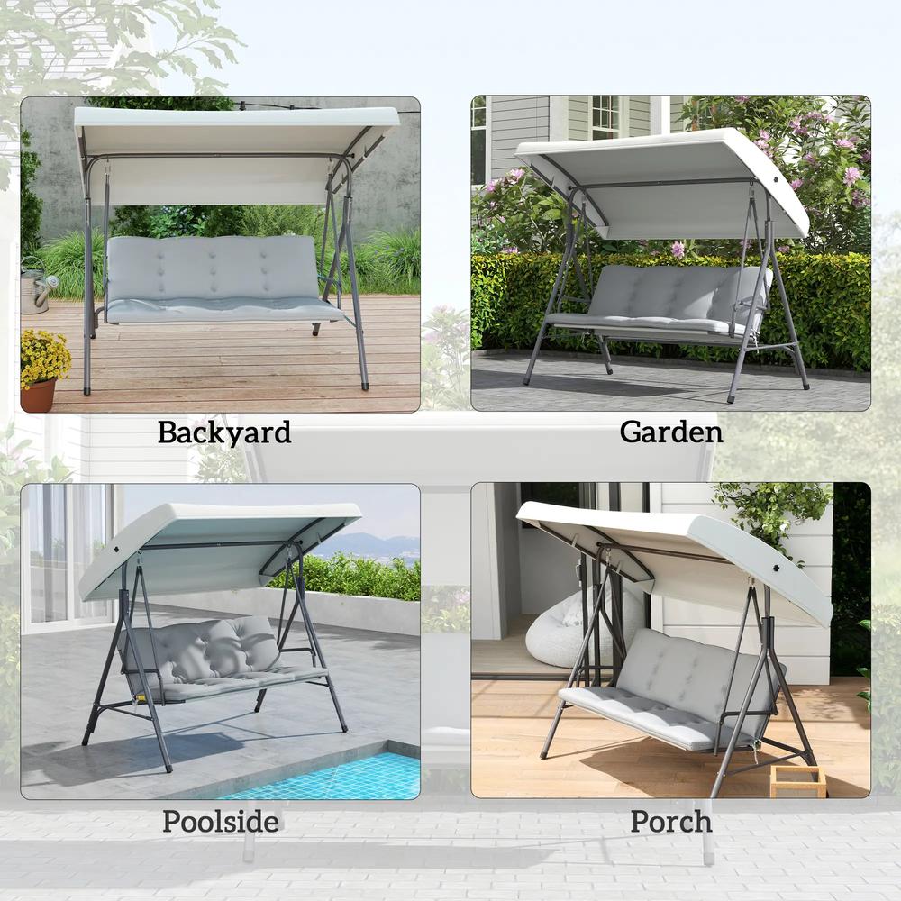 Outsunny Three-Seater Garden Swing Seat 29