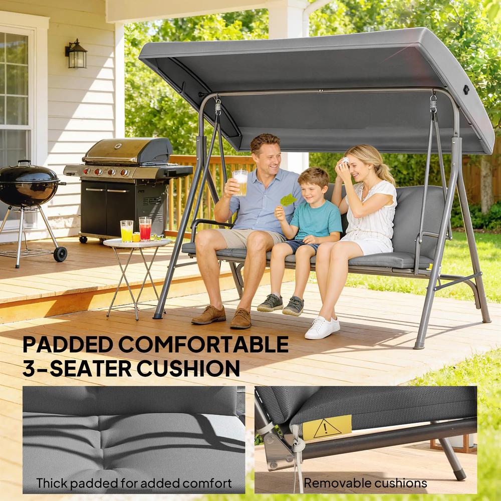 Outsunny Three-Seater Garden Swing Seat 4