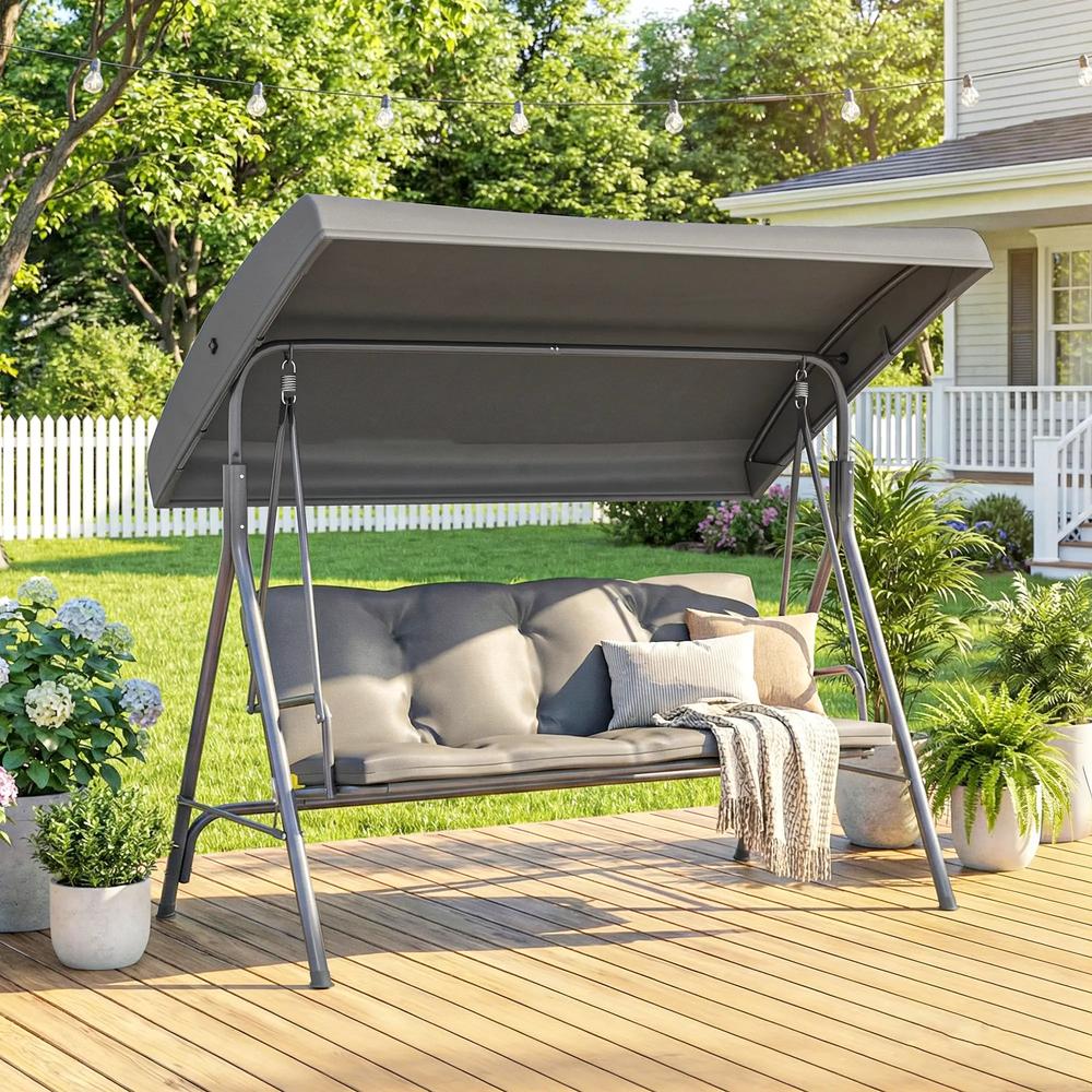 Outsunny Three-Seater Garden Swing Seat 7