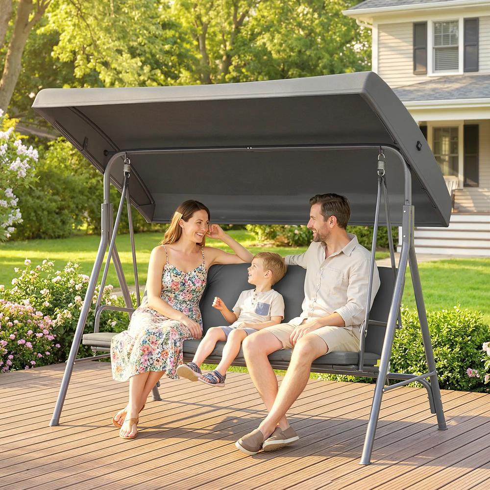 Outsunny Three-Seater Garden Swing Seat 8
