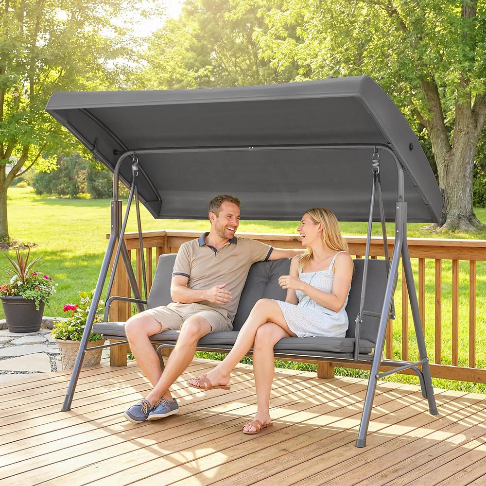 Outsunny Three-Seater Garden Swing Seat 9