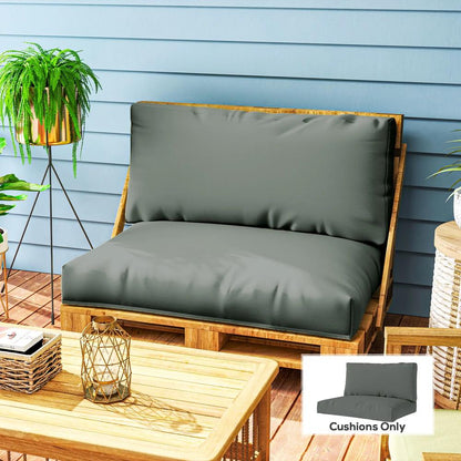 Outsunny Two Piece Seat Pallet and Back Cushions 11