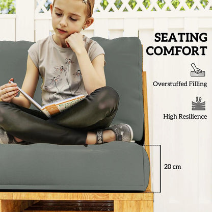 Outsunny Two Piece Seat Pallet and Back Cushions 13