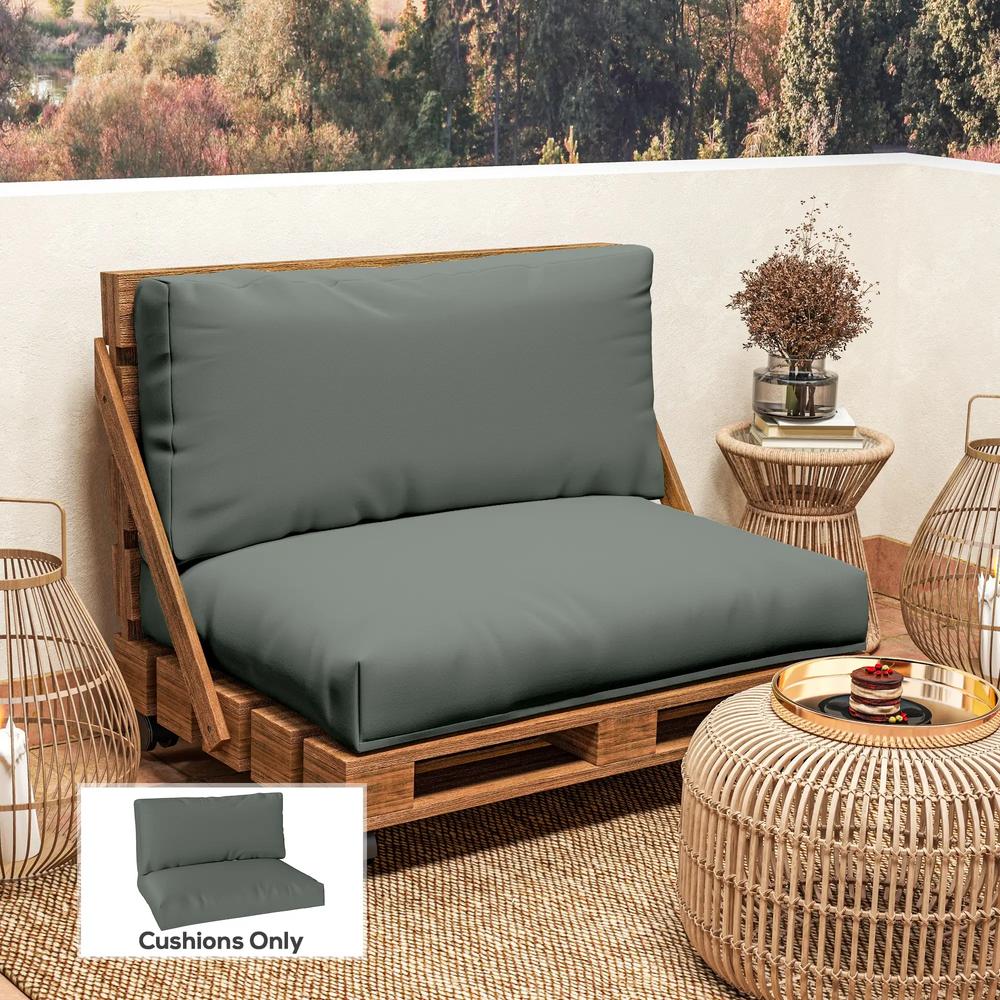 Outsunny Two Piece Seat Pallet and Back Cushions 19