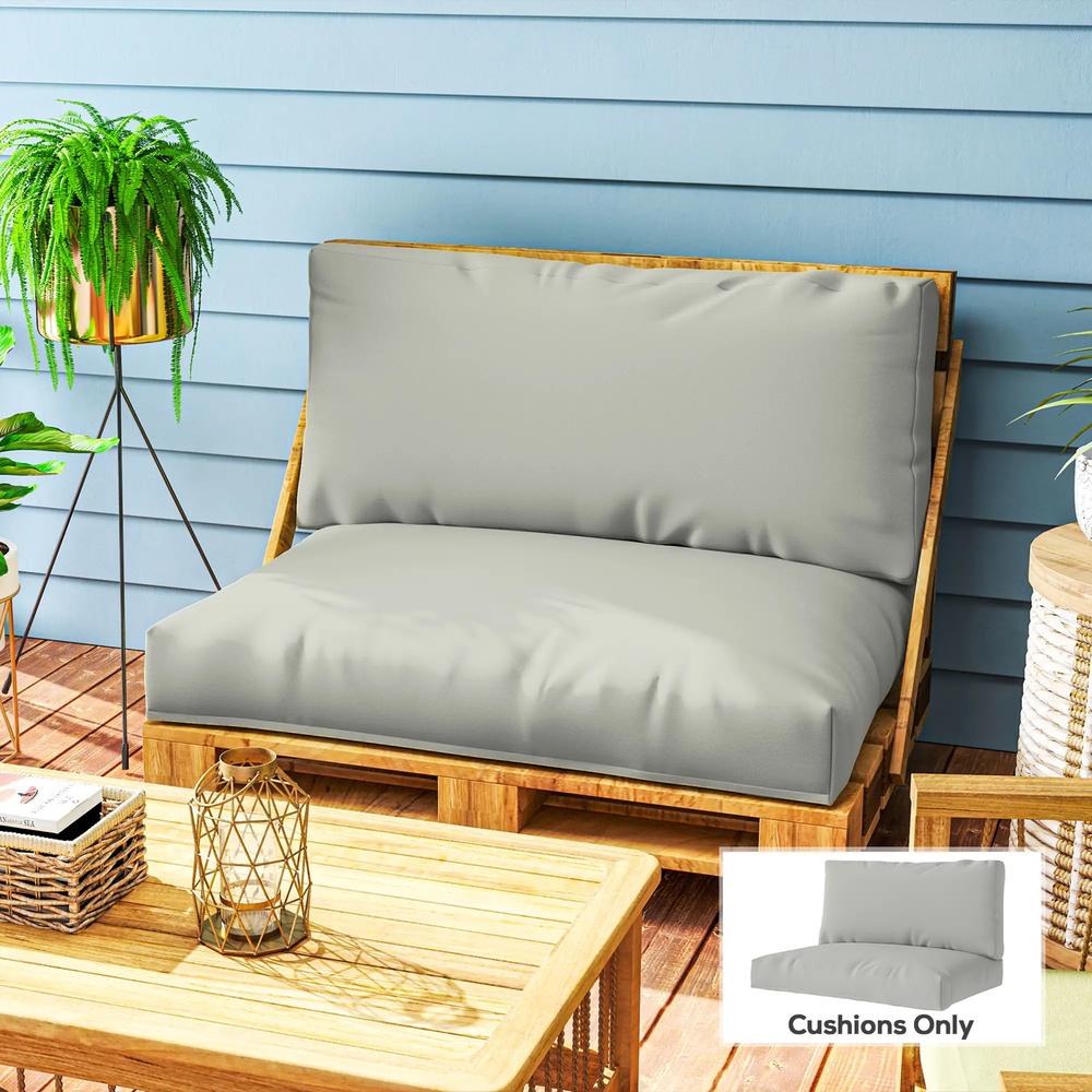 Outsunny Two Piece Seat Pallet and Back Cushions 22