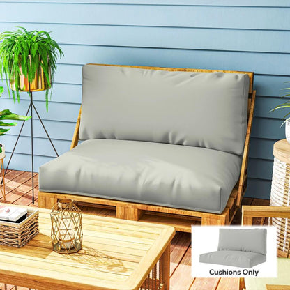 Outsunny Two Piece Seat Pallet and Back Cushions 22