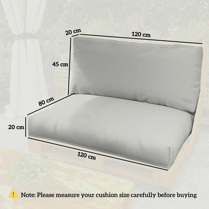 Outsunny Two Piece Seat Pallet and Back Cushions 23