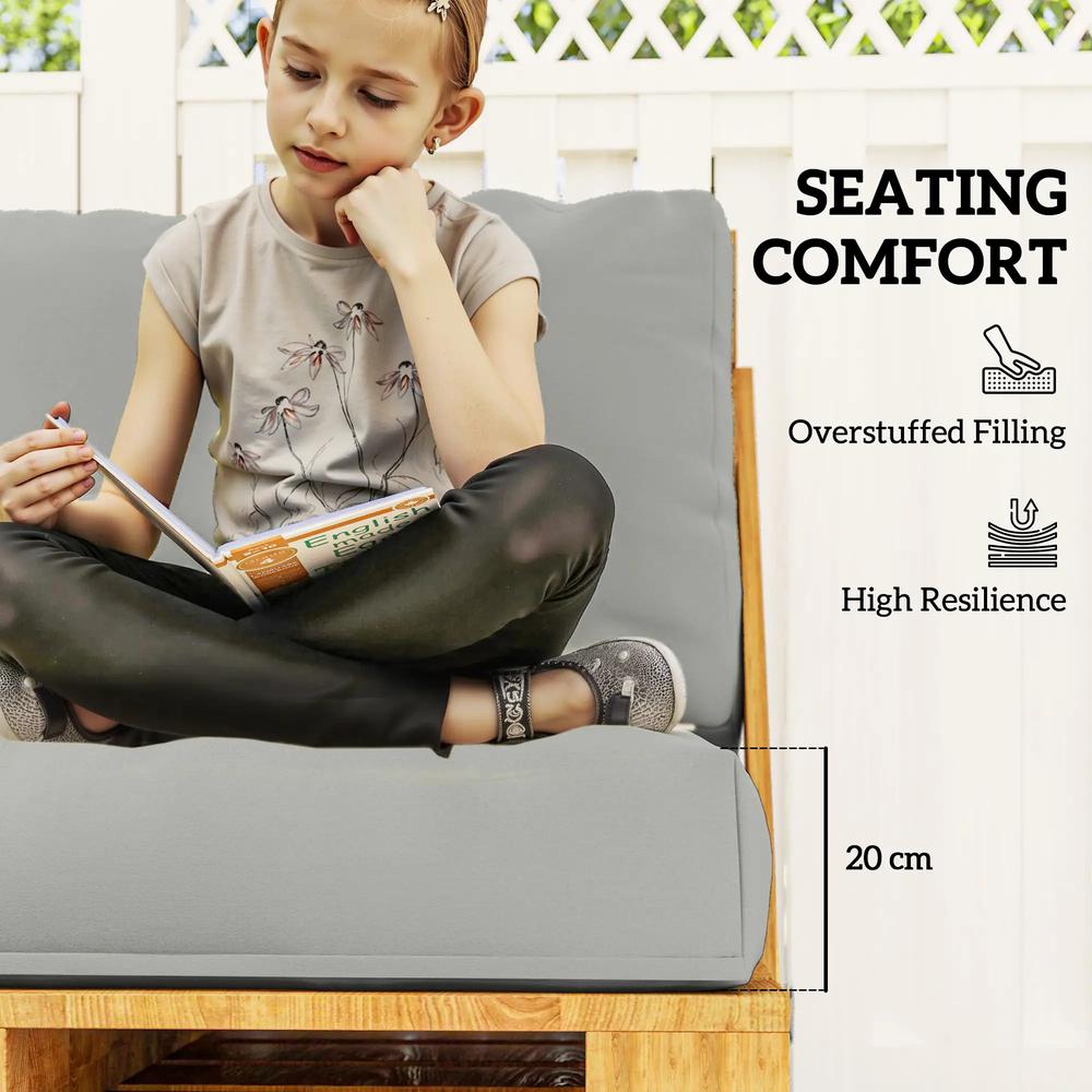 Outsunny Two Piece Seat Pallet and Back Cushions 24