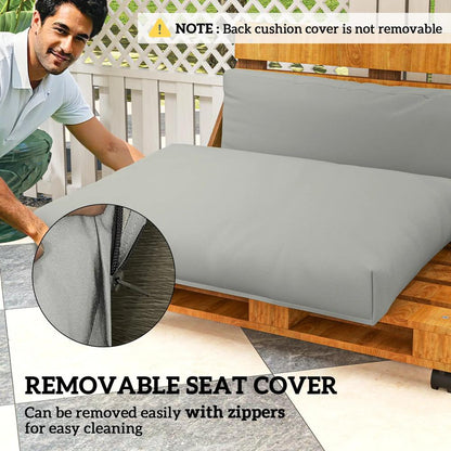 Outsunny Two Piece Seat Pallet and Back Cushions 26