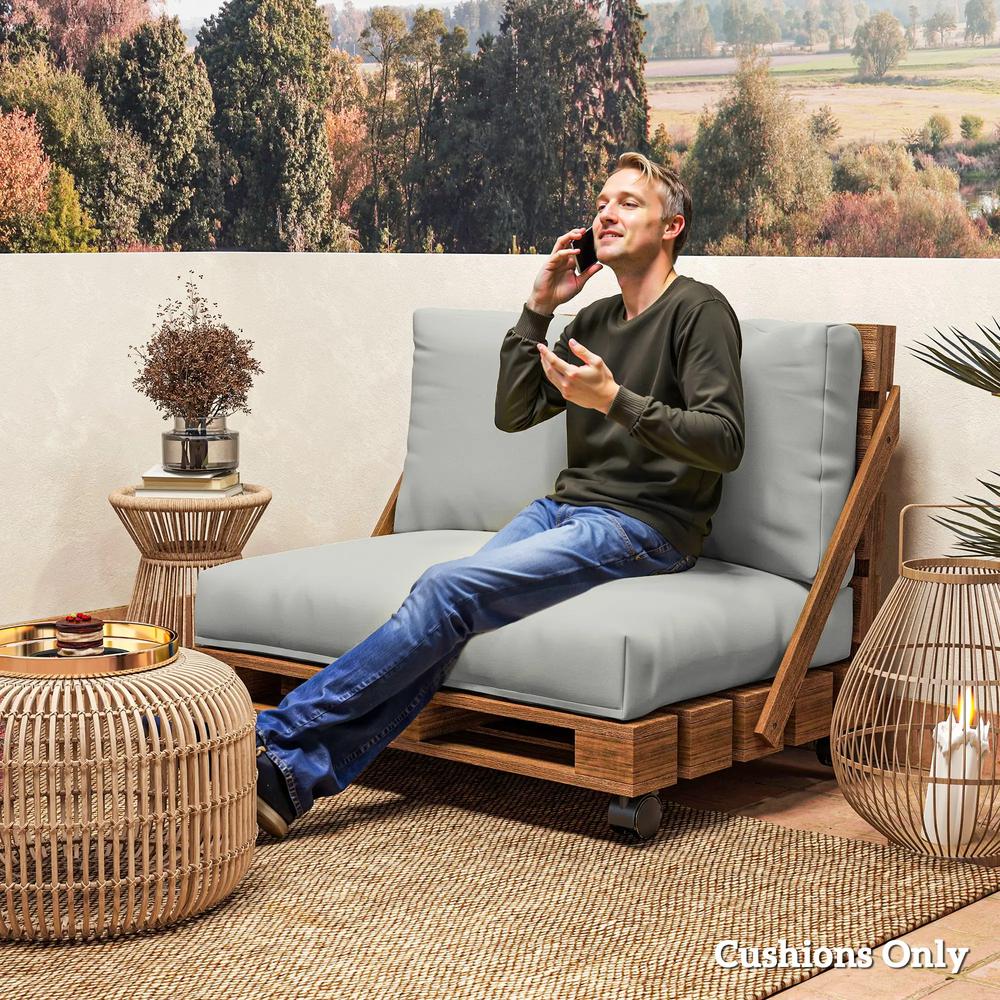 Outsunny Two Piece Seat Pallet and Back Cushions 27