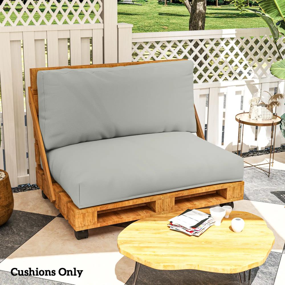 Outsunny Two Piece Seat Pallet and Back Cushions 28