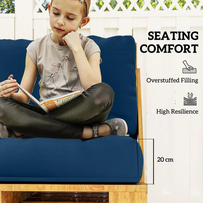 Outsunny Two Piece Seat Pallet and Back Cushions 34