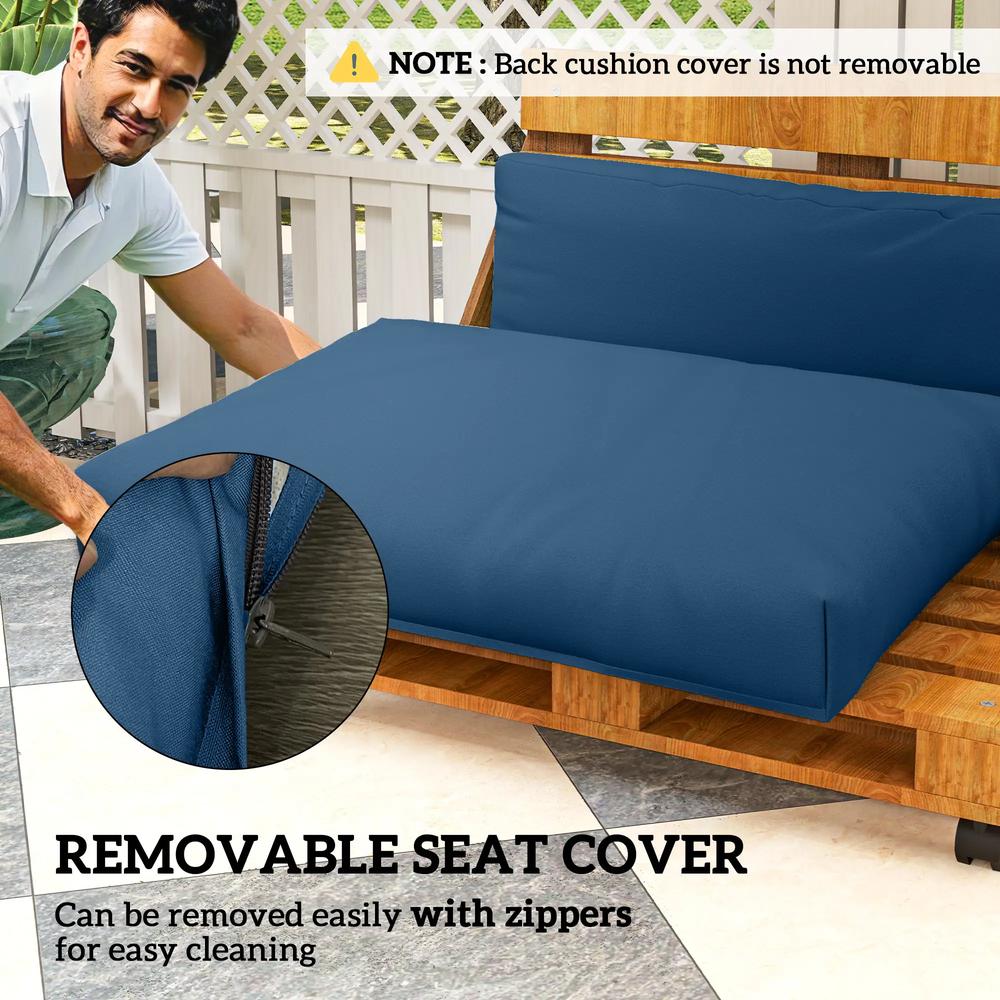 Outsunny Two Piece Seat Pallet and Back Cushions 36
