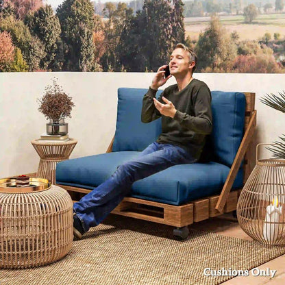 Outsunny Two Piece Seat Pallet and Back Cushions 37