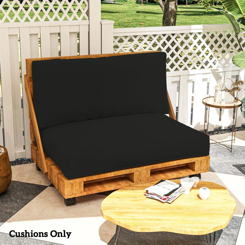 Outsunny Two Piece Seat Pallet and Back Cushions 7
