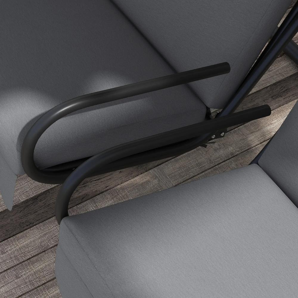 Outsunny Two-Seat Garden Swing Chair, with Protective Canopy 8