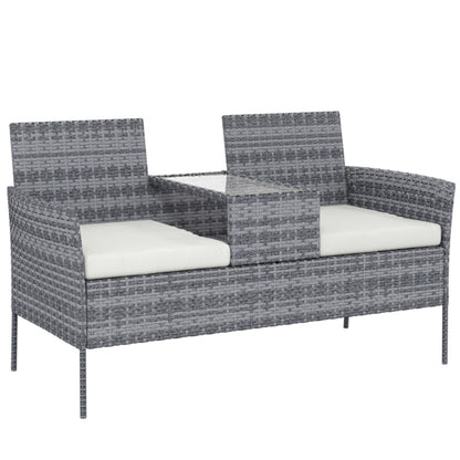Outsunny Two-Seat Rattan Chair, with Middle Table
