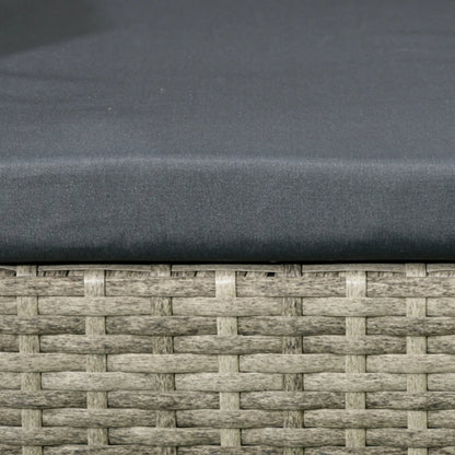 Outsunny Two-Seat Rattan Chair, with Middle Table